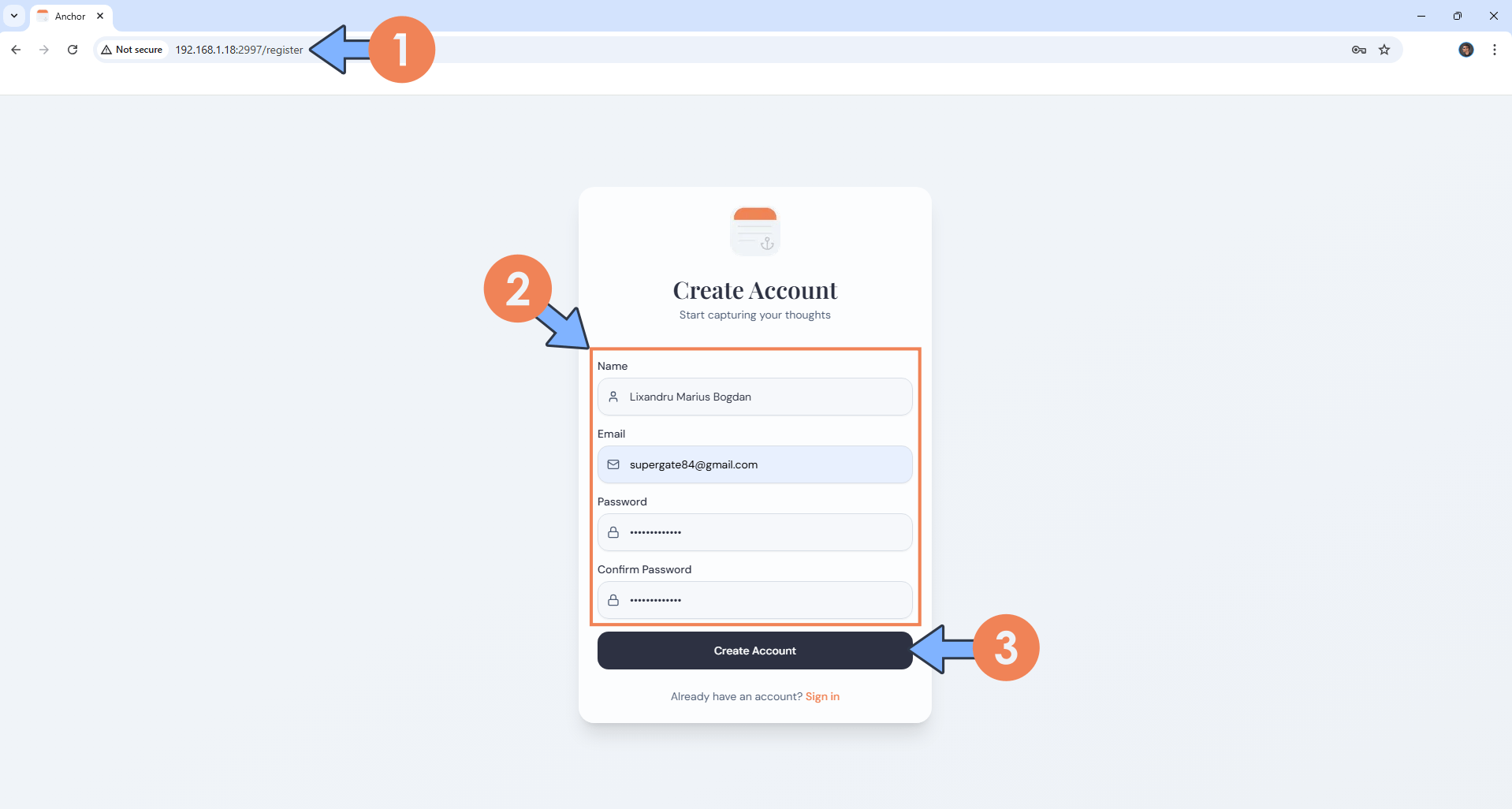 Anchor Synology NAS Set up 4