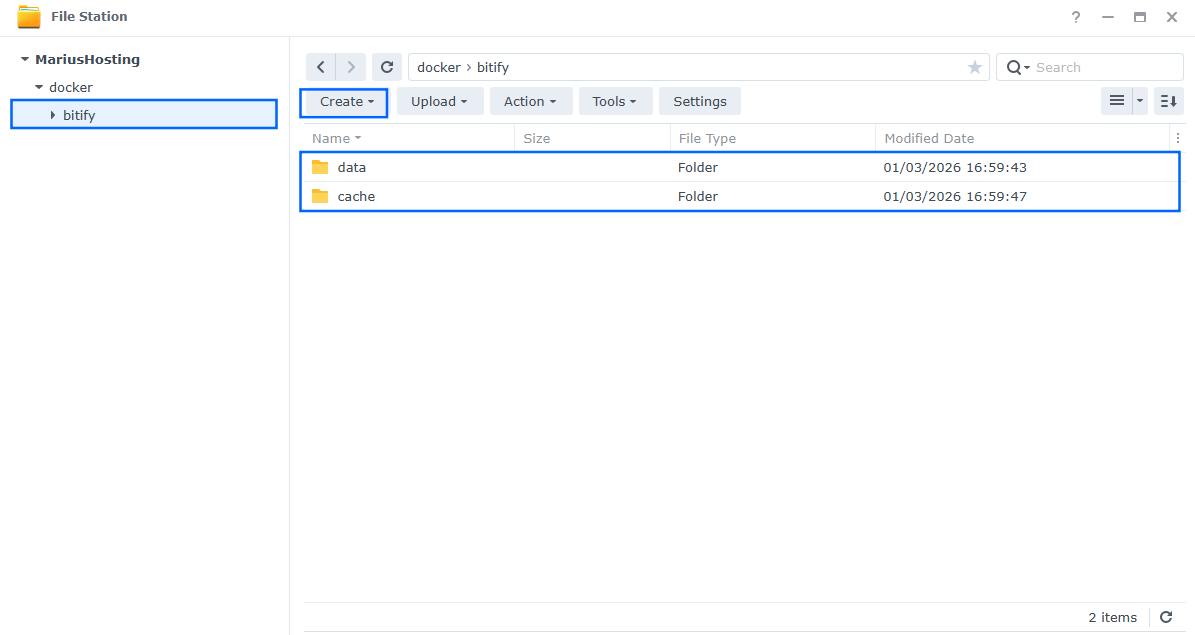 Bitify Synology NAS Set up 2