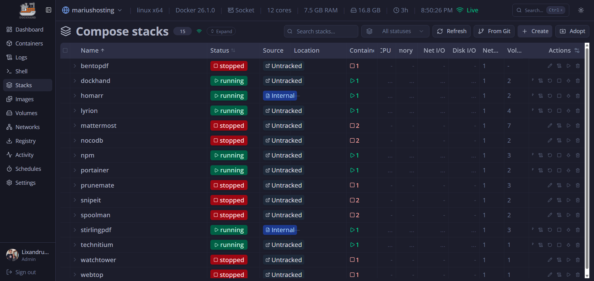 Dockhand NAS homelab selfhost 11