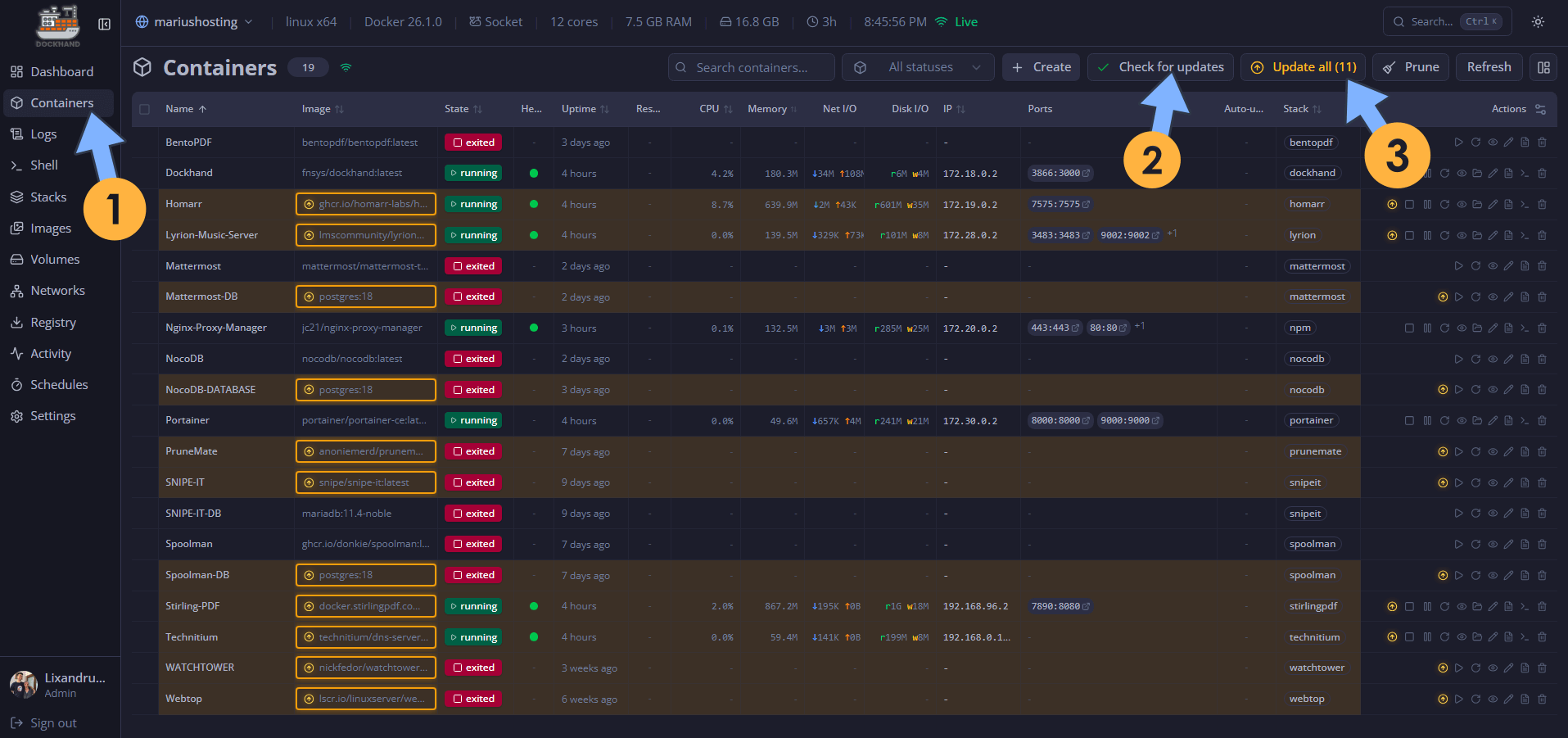 Dockhand NAS homelab selfhost 2