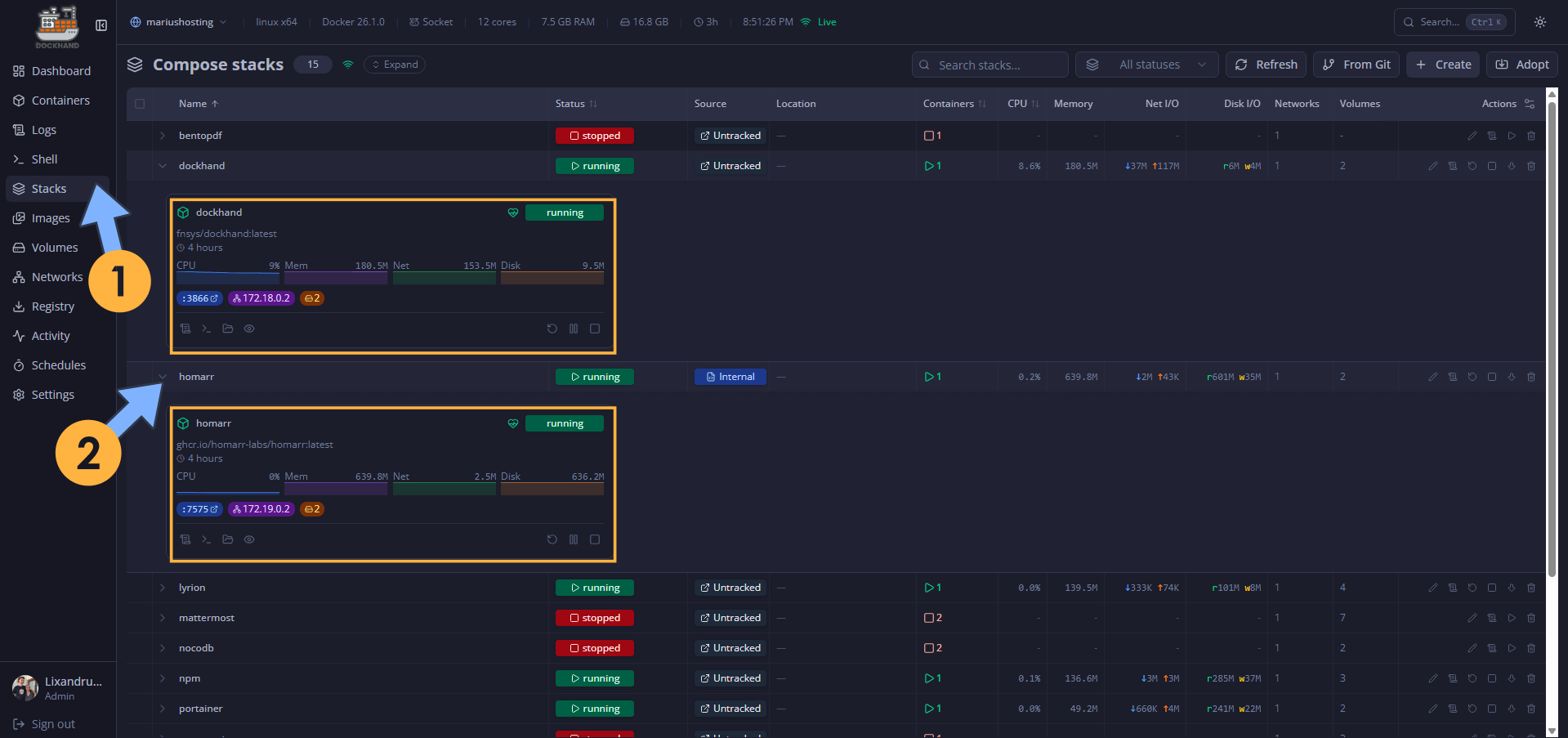 Dockhand NAS homelab selfhost 4