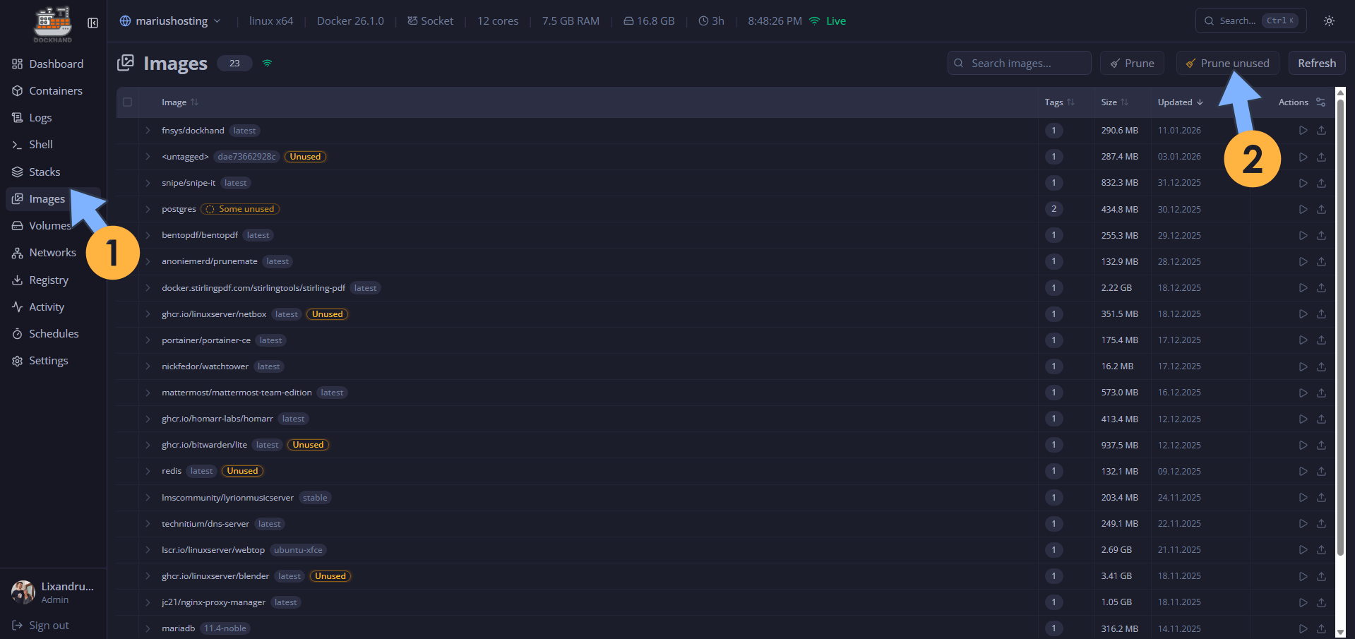 Dockhand NAS homelab selfhost 5