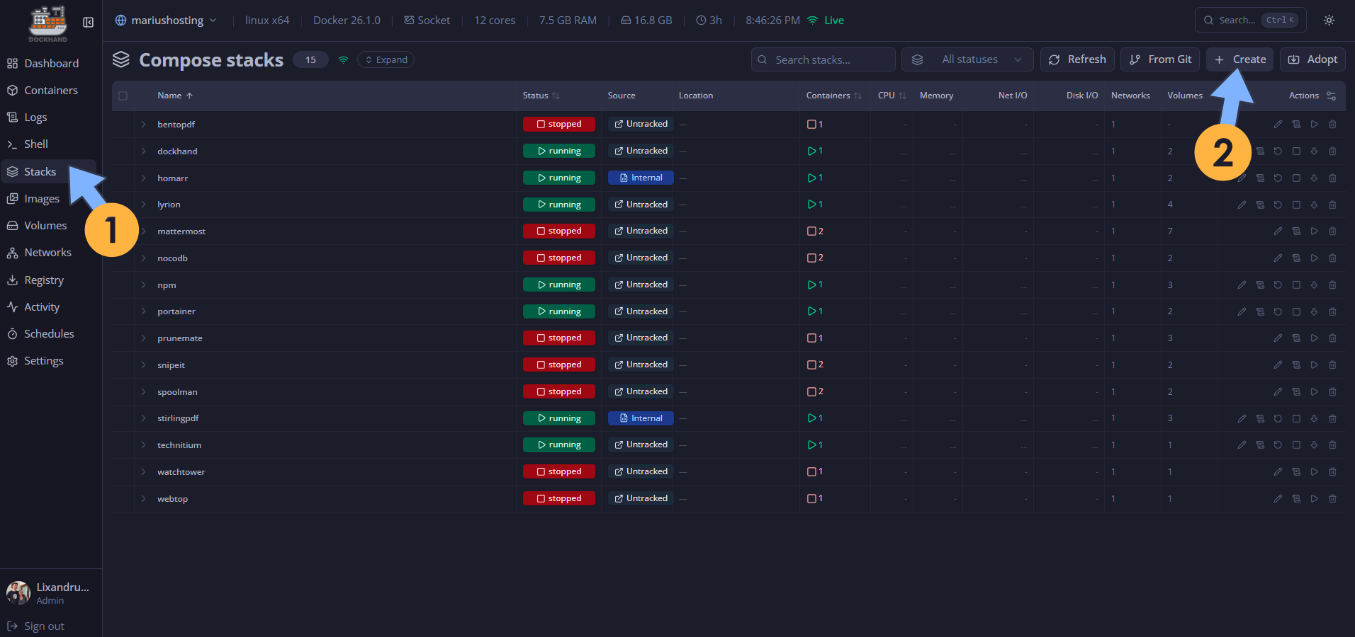 Dockhand NAS homelab selfhost 6