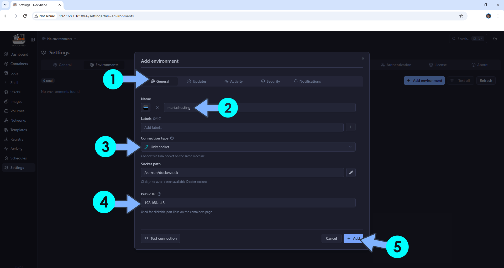 Dockhand Synology NAS guide installation 2
