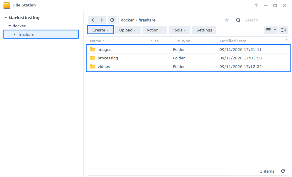 Fireshare Synology NAS Set up 7 new 2027