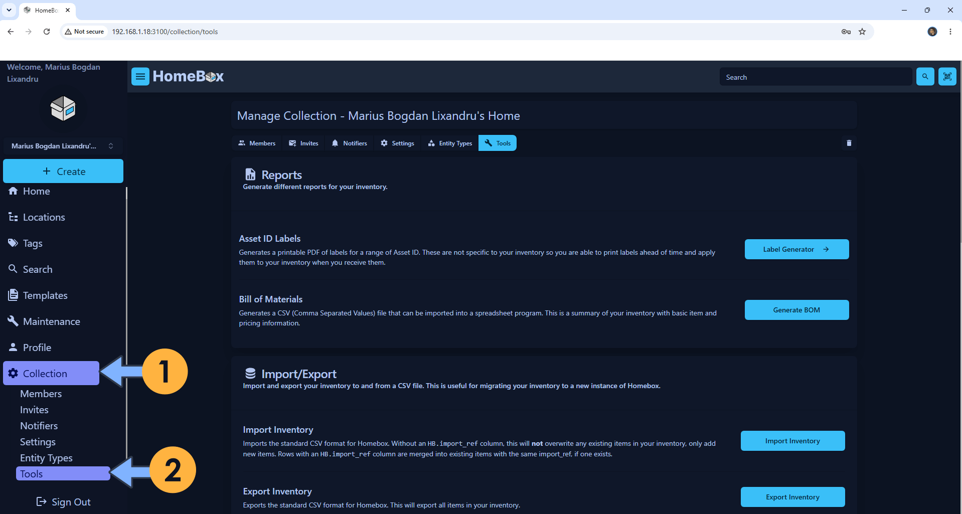 Homebox Synology NAS Portainer Set up 8 new 2028