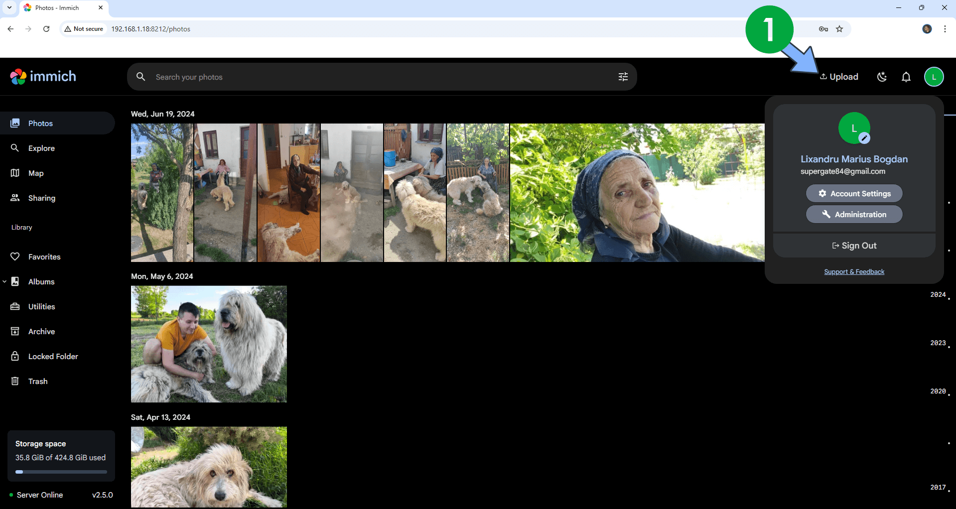 Immich Synology NAS Set up 18 new 2038