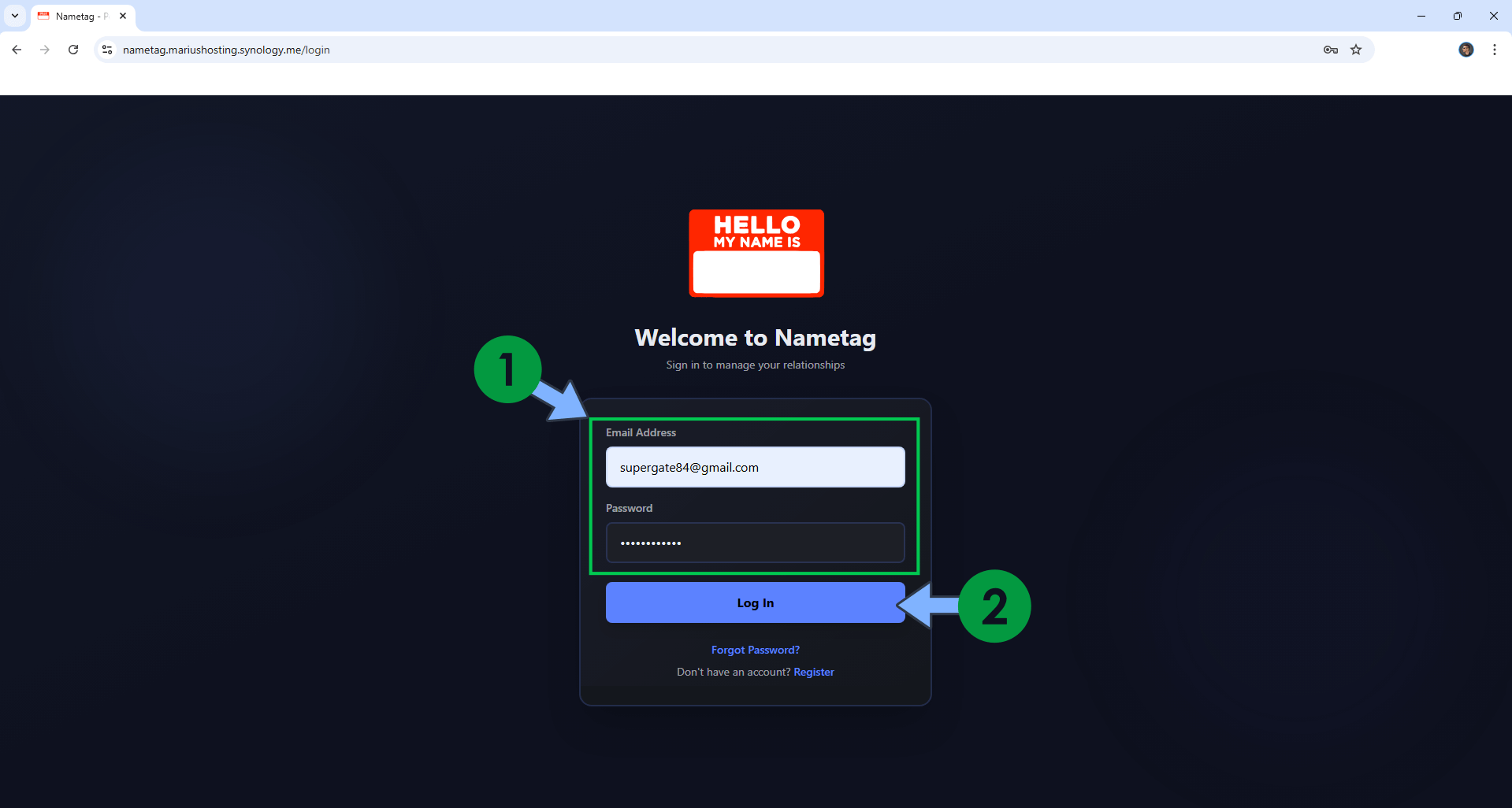 Nametag Synology NAS Set up 11