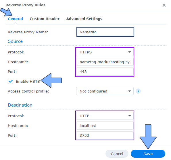 Nametag Synology NAS Set up 5