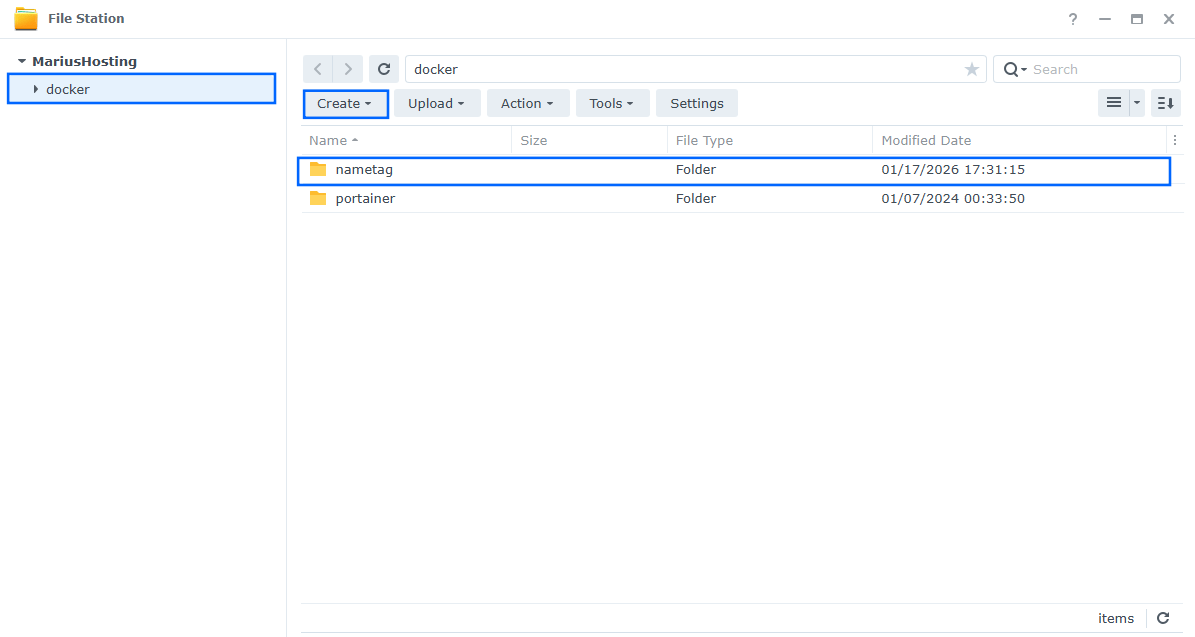 Nametag Synology NAS Set up 6