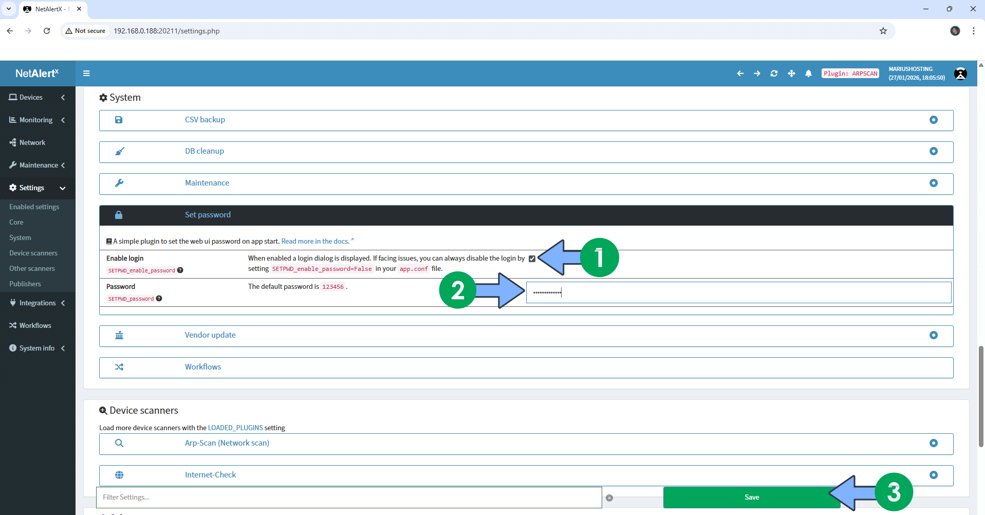 NetAlertX UGREEN NAS Set up 7