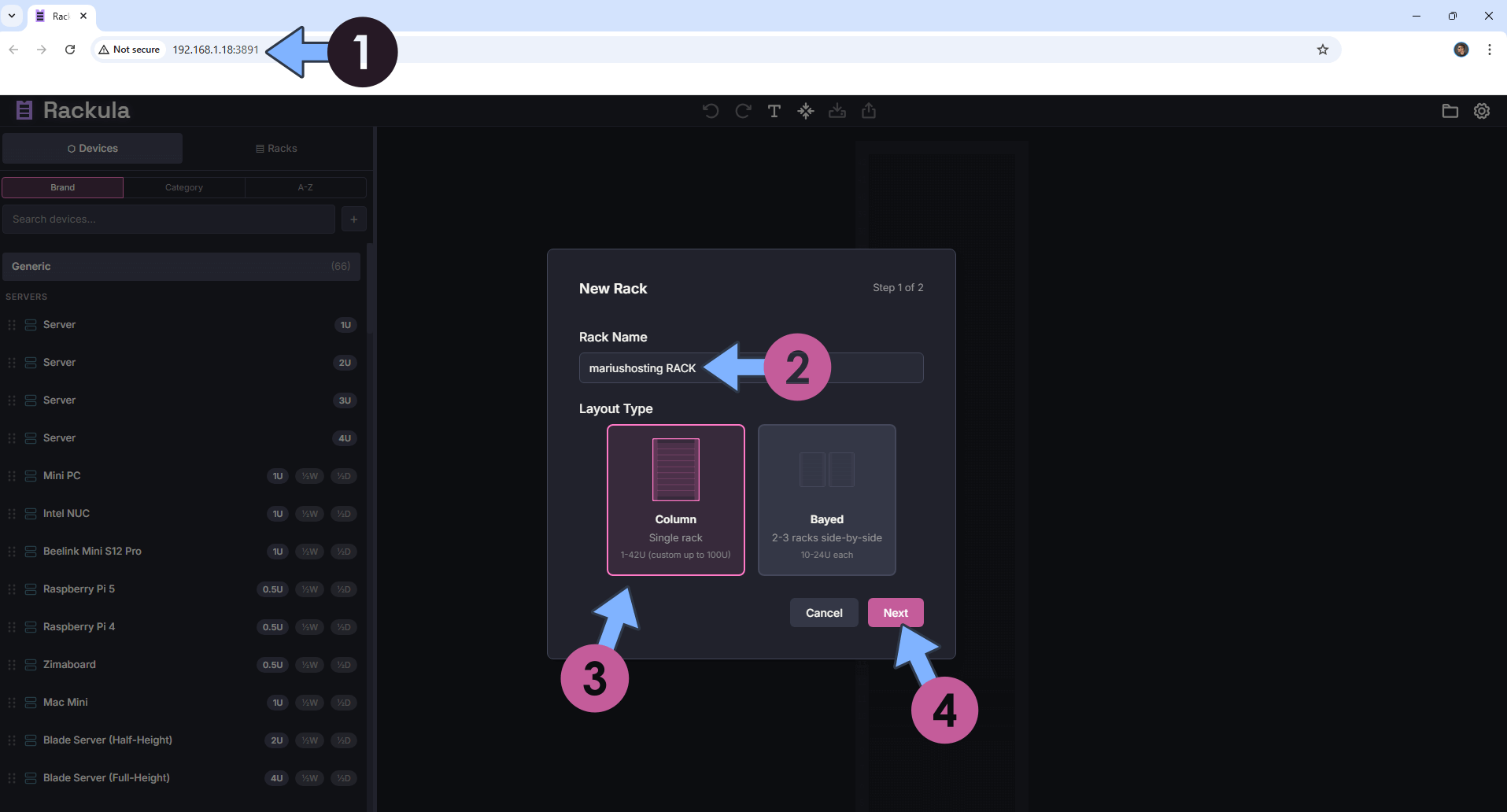 Rackula Docker Synology Folder Set up 4