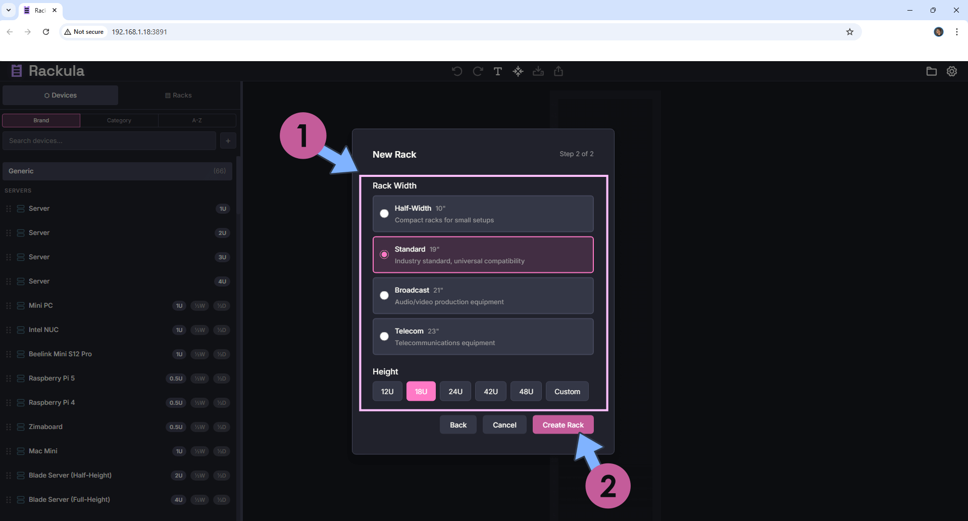 Rackula Docker UGREEN Folder Set up 5