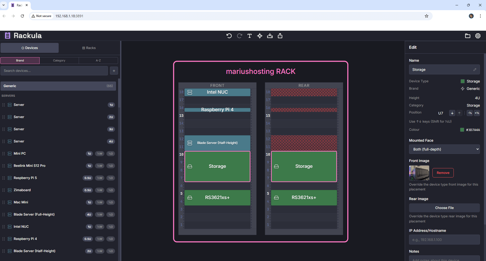 Rackula Docker UGREEN Folder Set up 6
