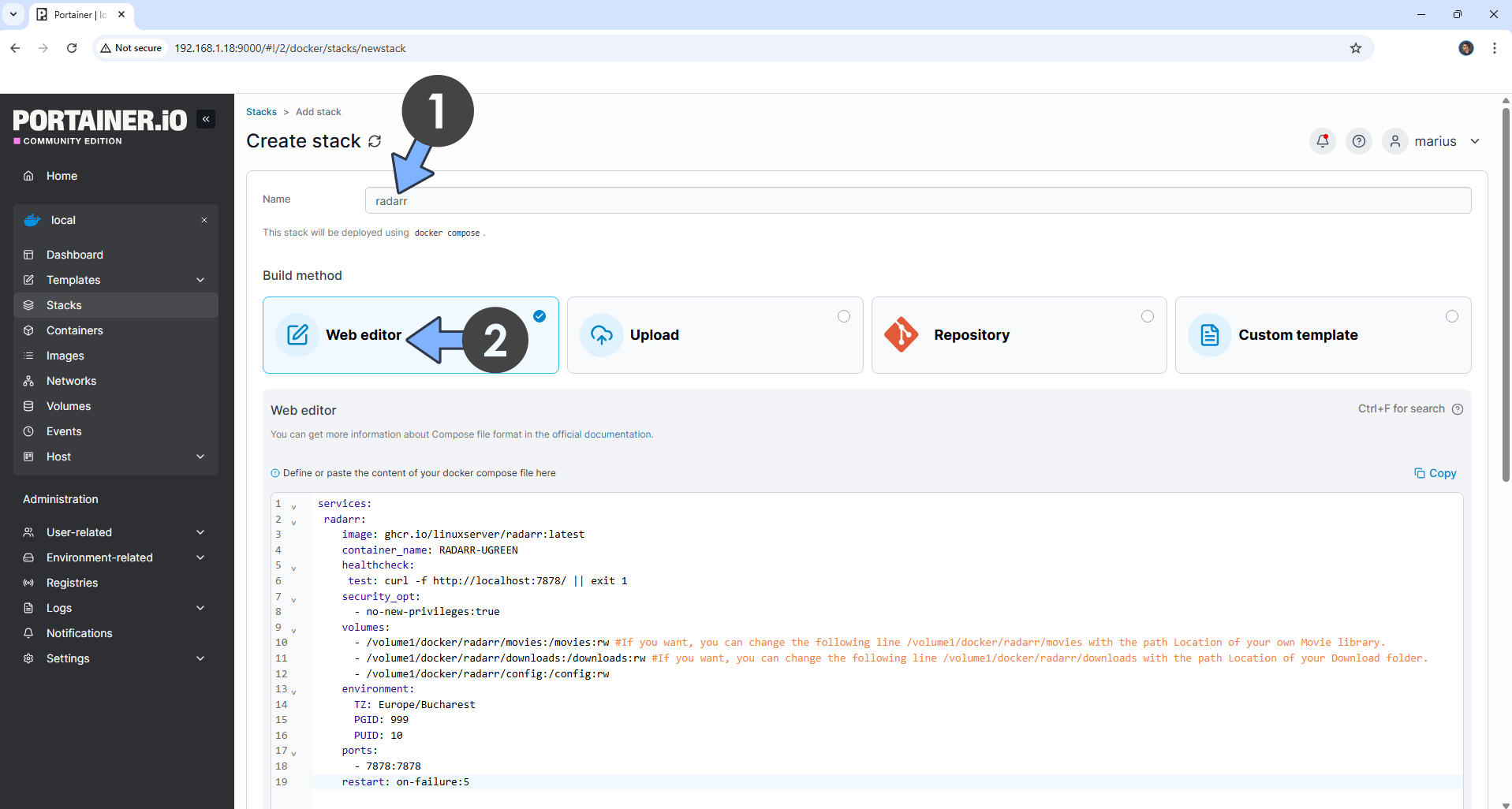 Radarr UGREEN NAS Docker Set up 3