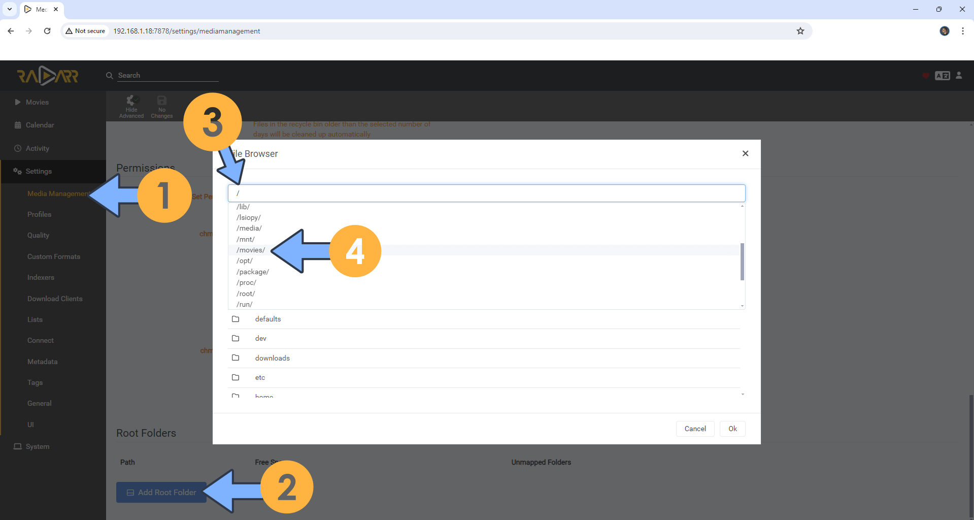 Radarr UGREEN NAS Docker Set up 7