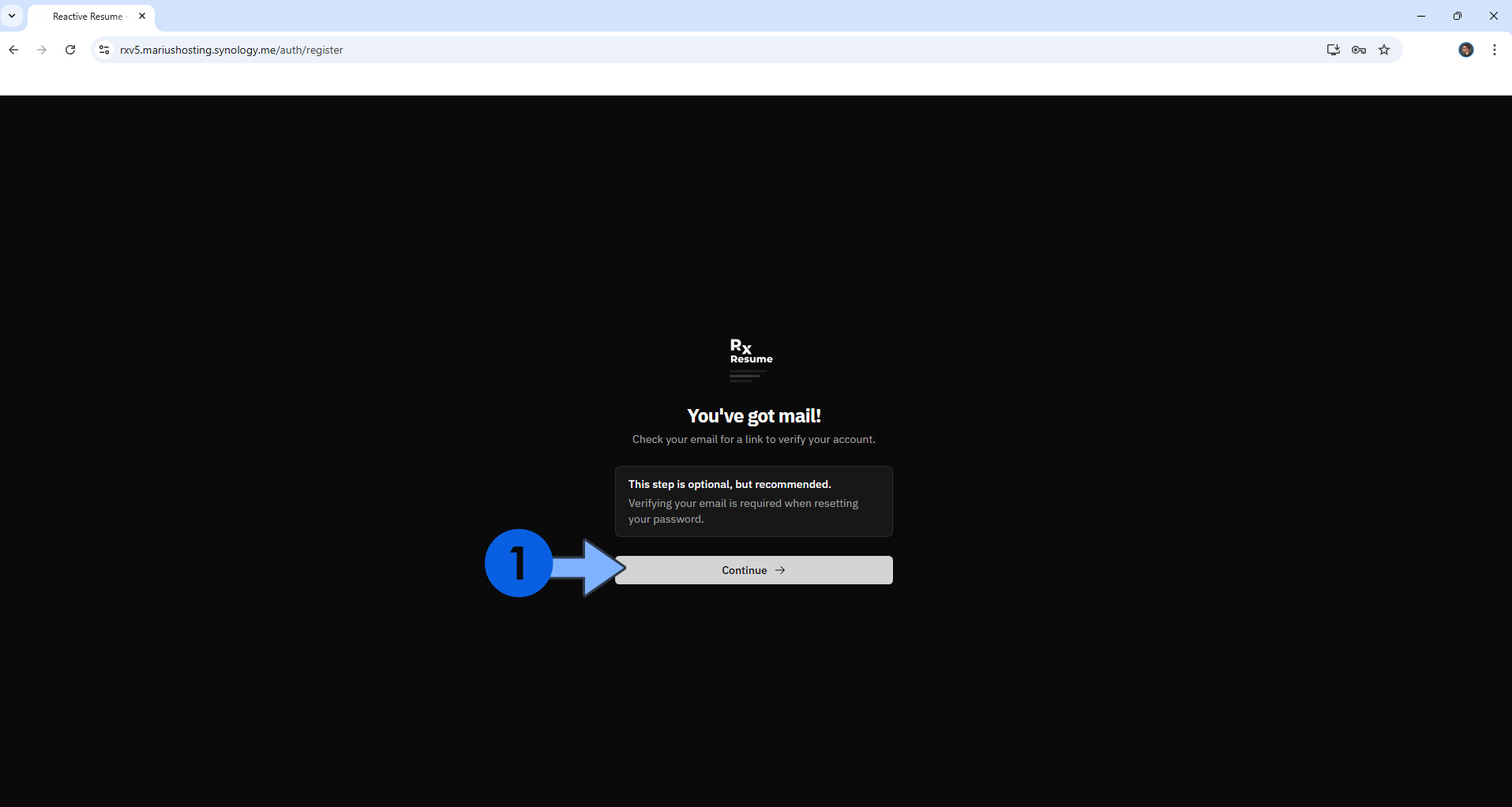 Reactive Resume V5 Synology NAS Set up 13