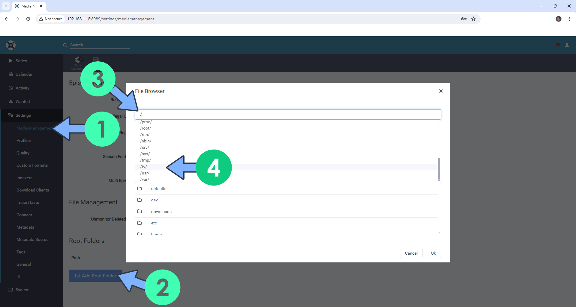 Sonarr UGREEN NAS Set up 7