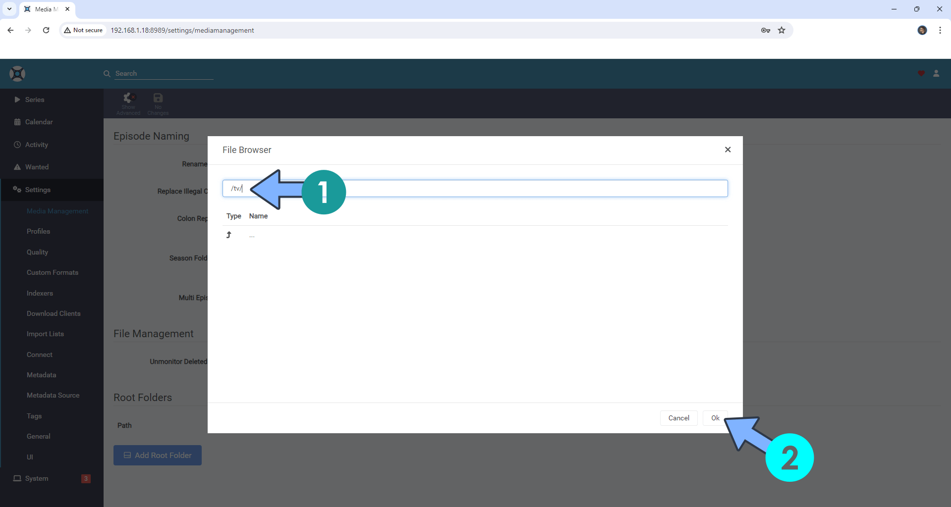 Sonarr UGREEN NAS Set up 8