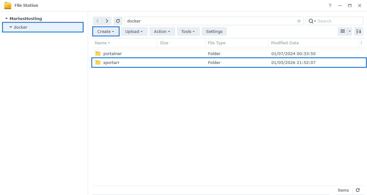 Sportarr Synology NAS Set up 1