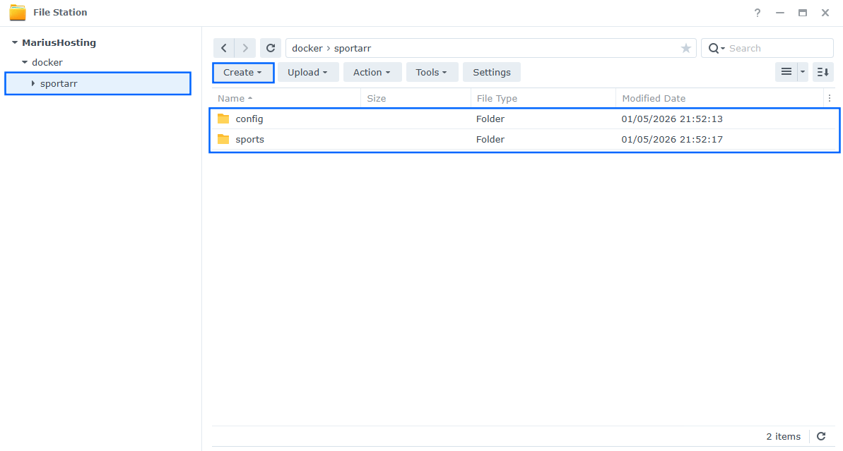 Sportarr Synology NAS Set up 2