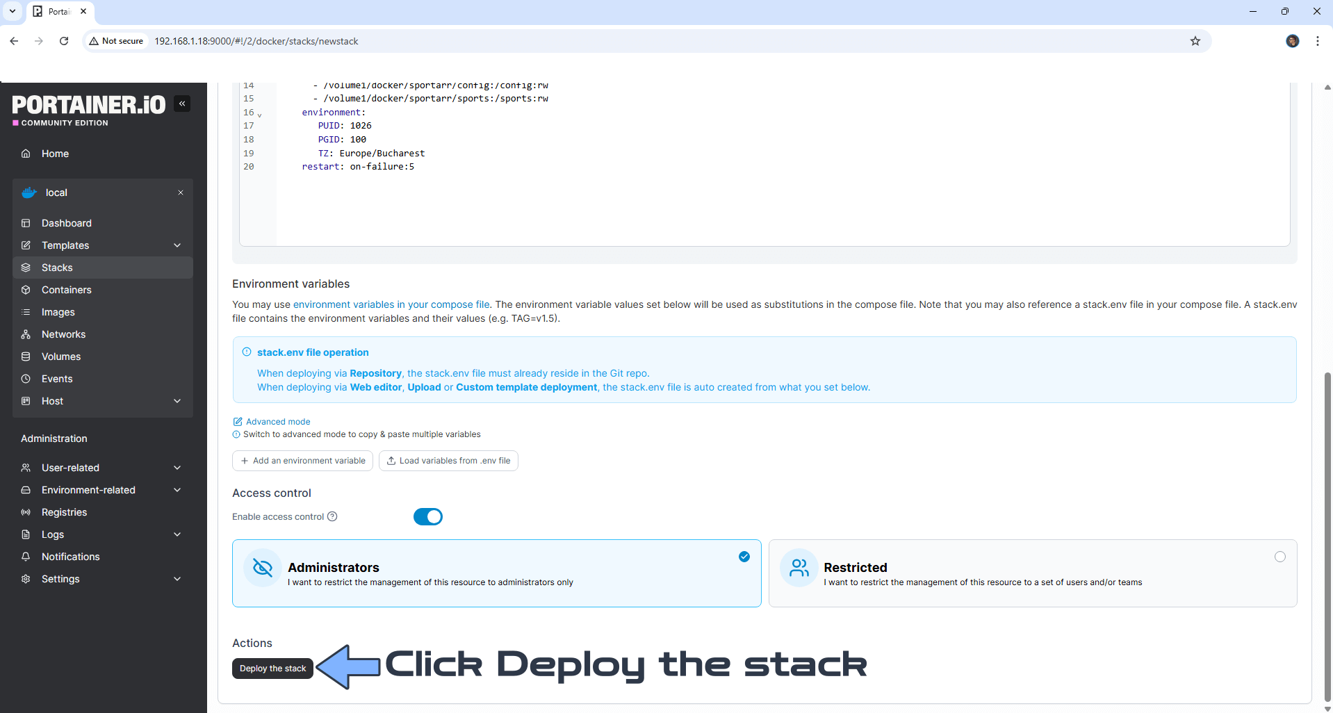 Sportarr Synology NAS Set up 4