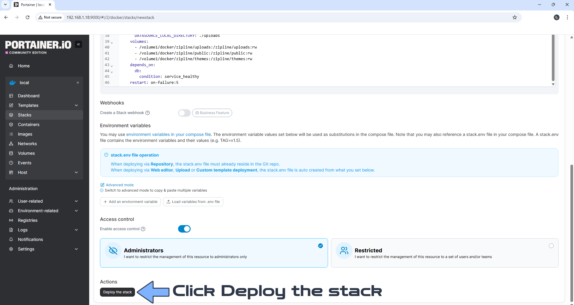 Zipline Synology NAS Set up 9 new 2026