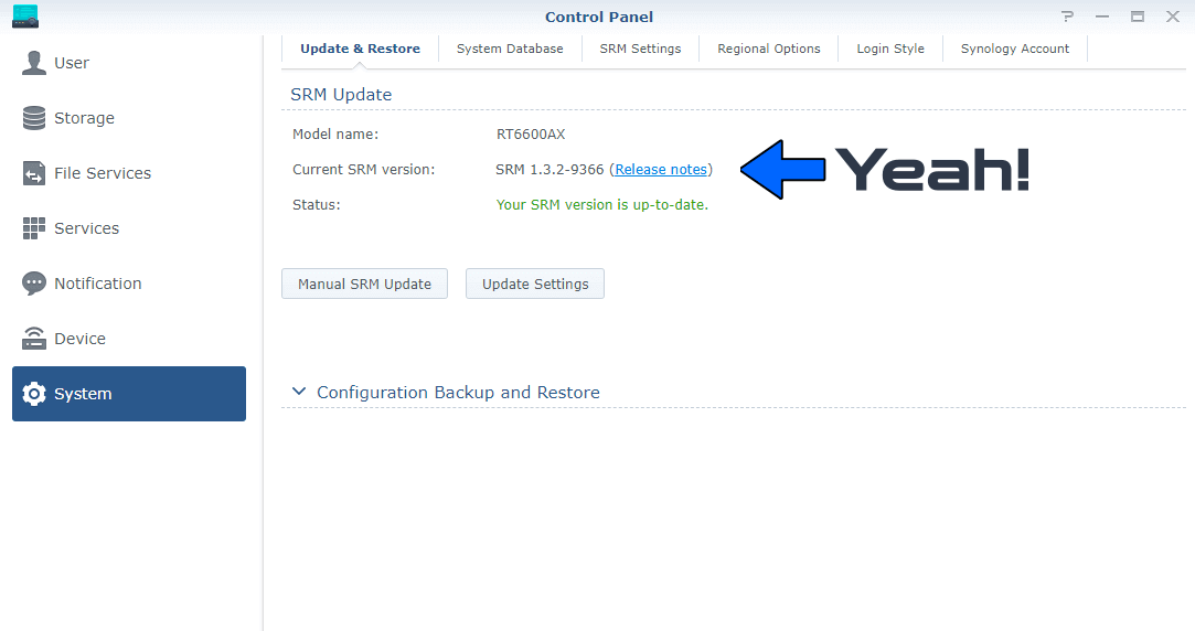 3 Synology RT6600ax SRM Version 1.3.2-9366