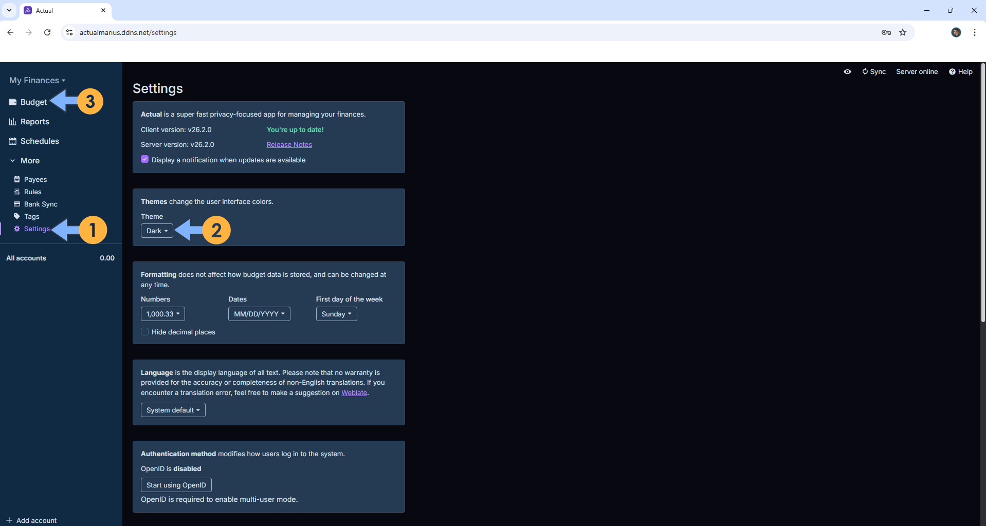 Actual Budget UGREEN NAS Set up 11