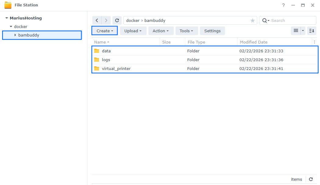 Bambuddy Synology NAS Set up 2