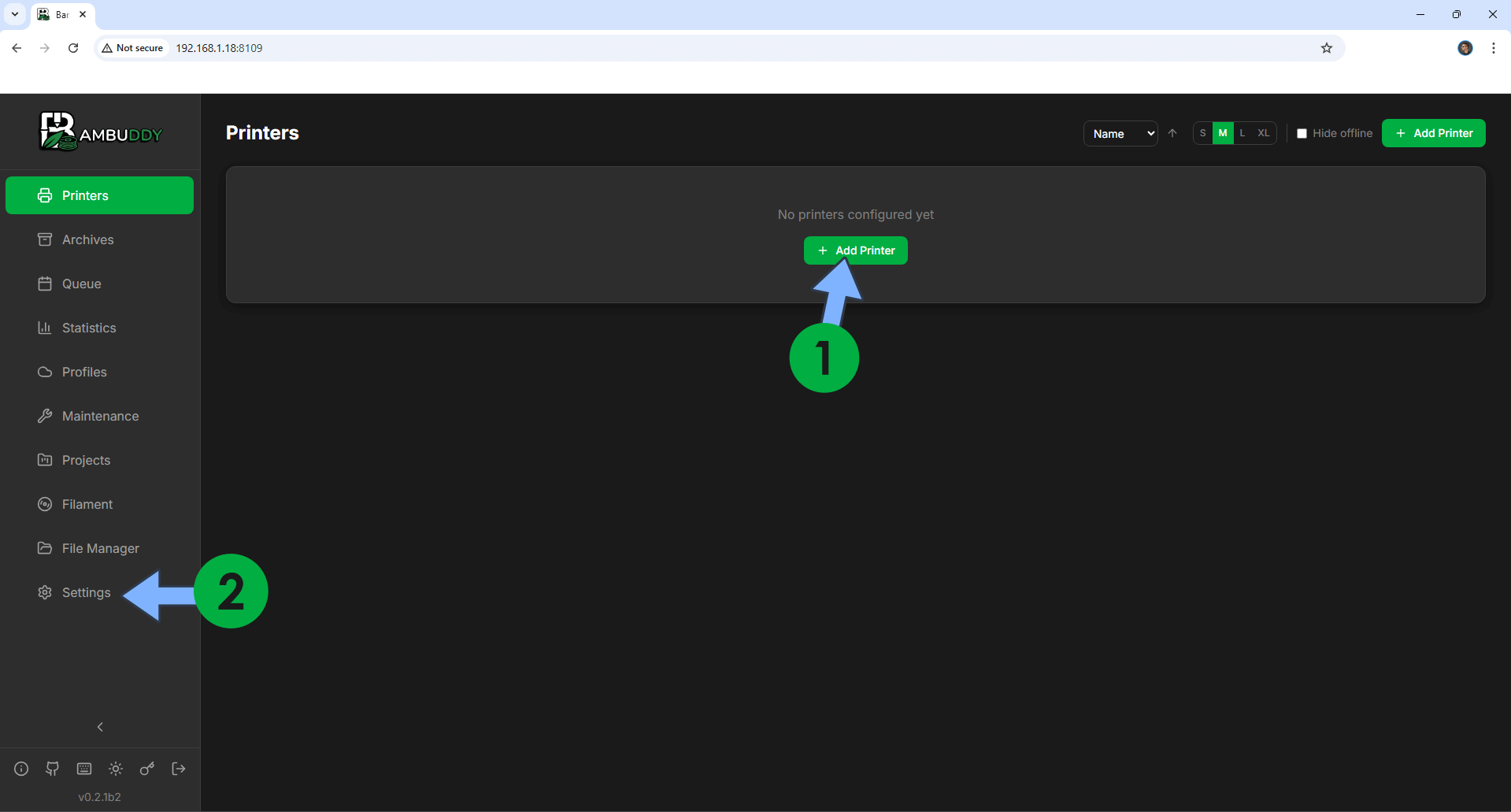Bambuddy Synology NAS Set up 8