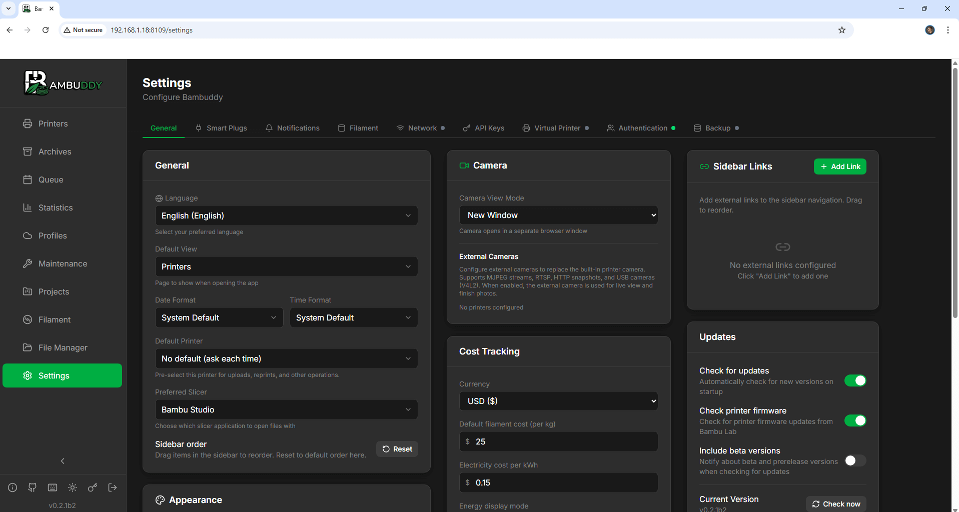Bambuddy Synology NAS Set up 9