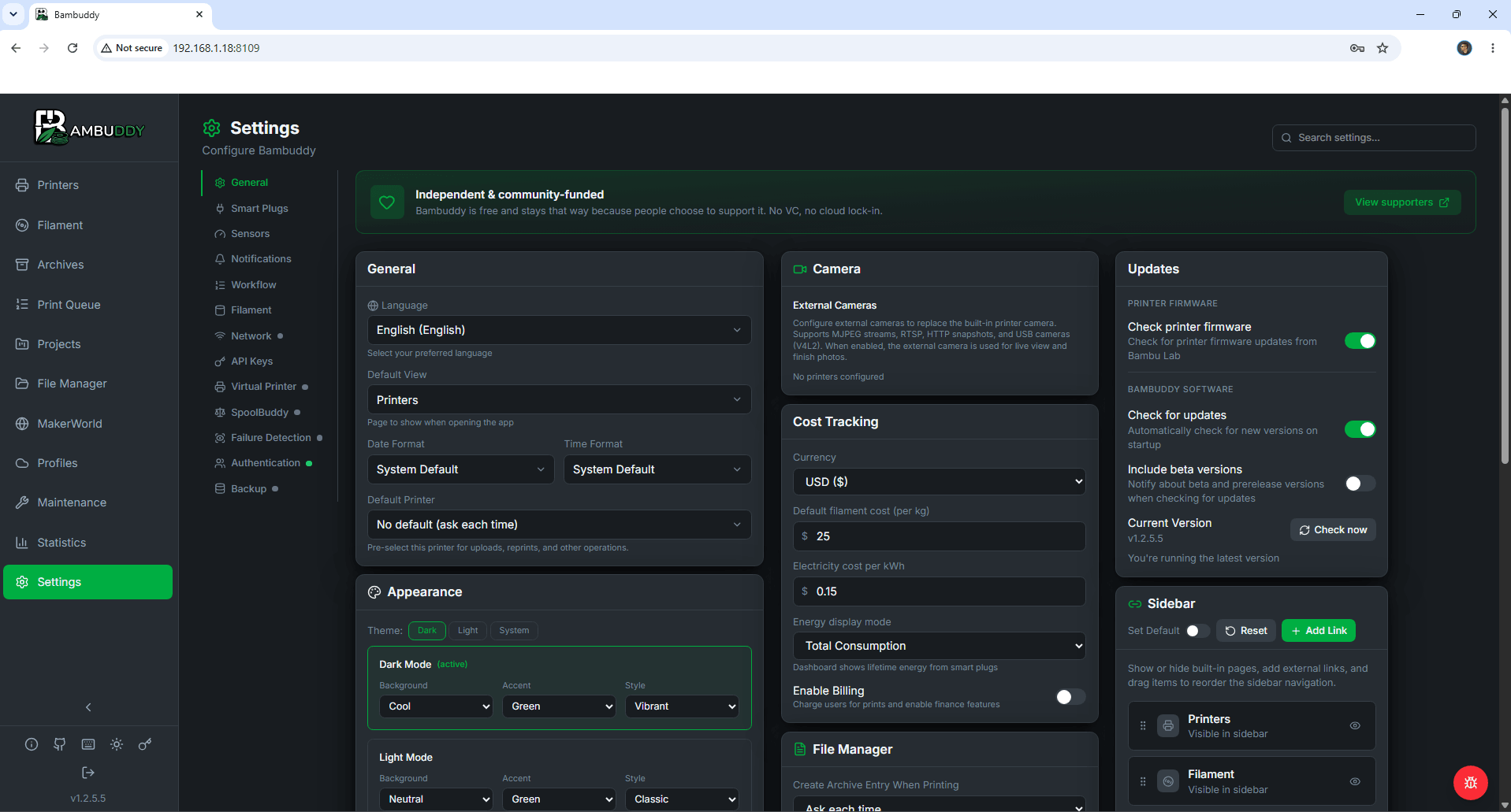 Bambuddy UGREEN NAS Set up 8 new 2027