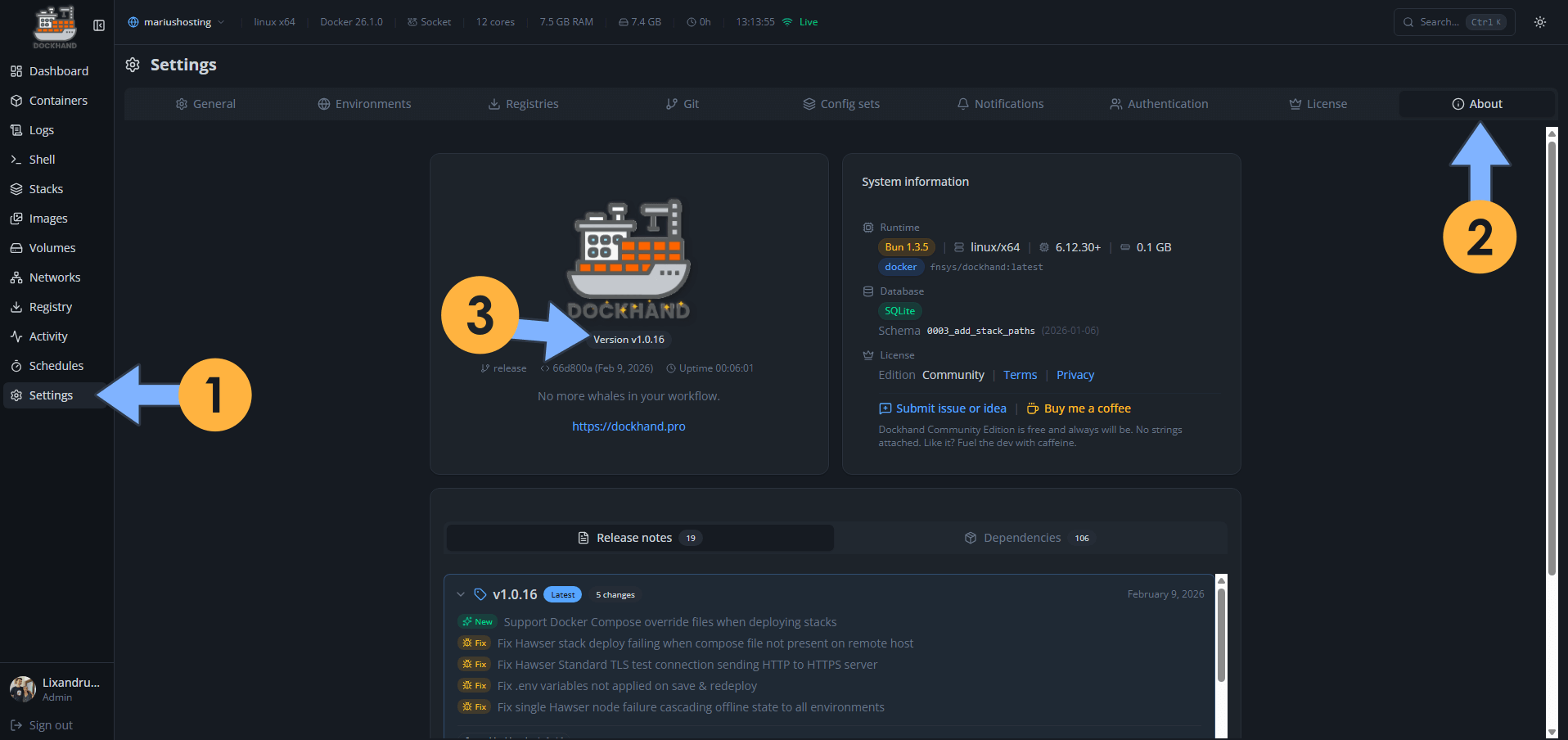Dockhand 1.0.16 new