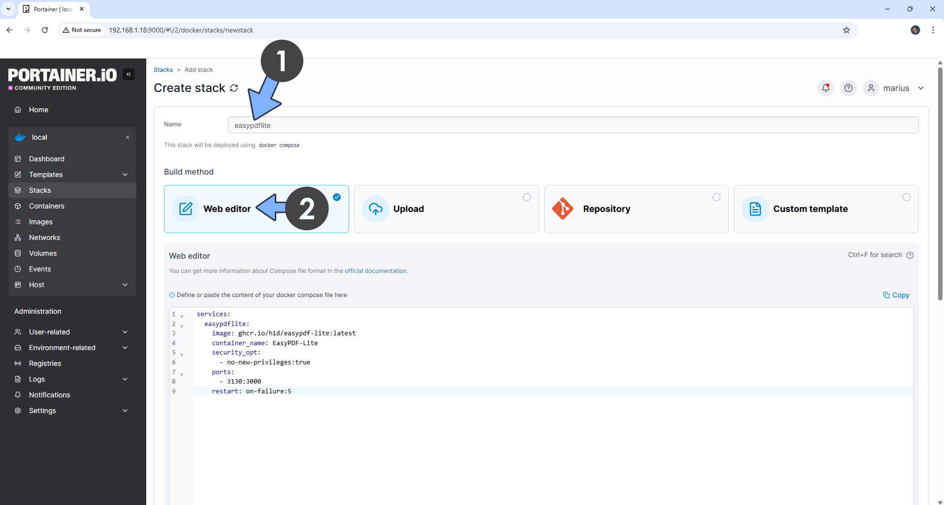 EasyPDF-Lite Synology NAS Set up 1