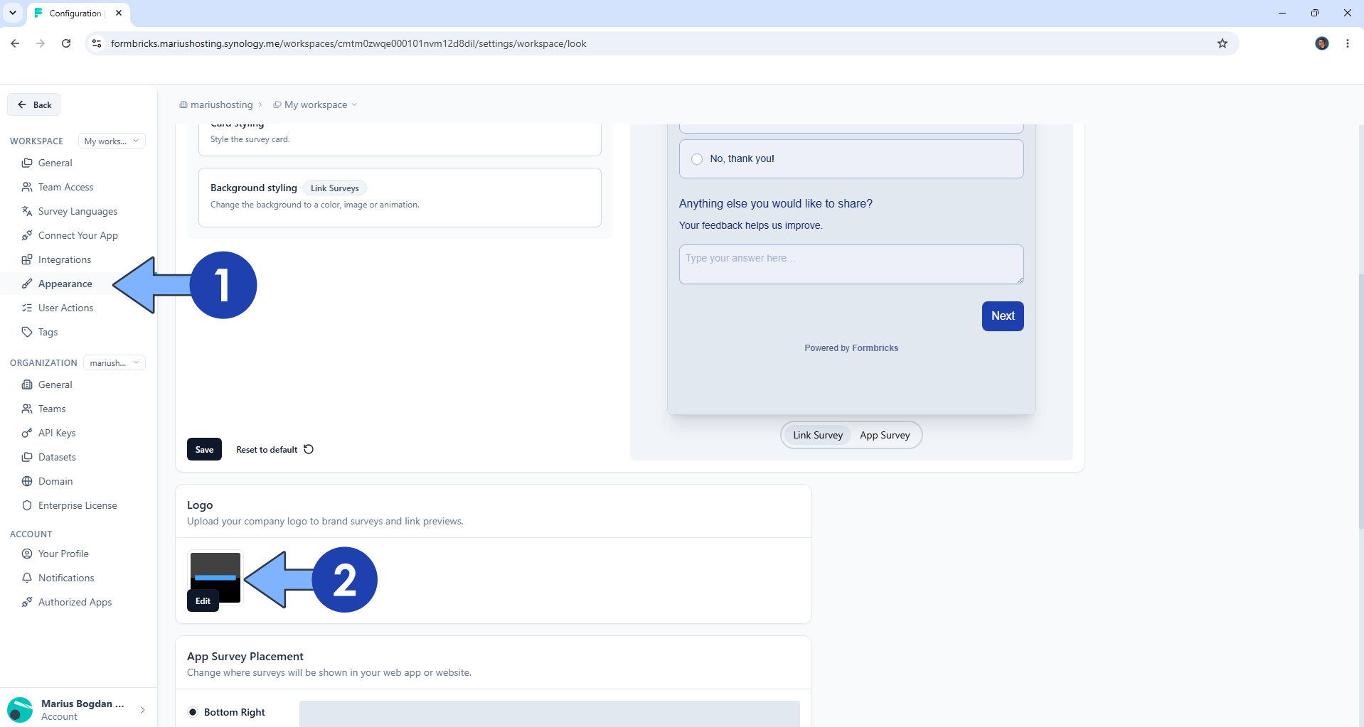 Formbricks Synology NAS Set up 14 new 2031