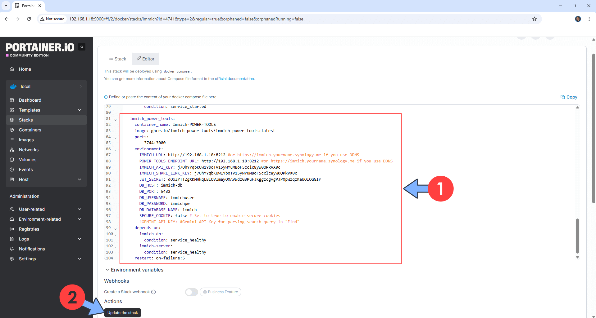 Immich POWER TOOLS Synology NAS Set up 6 new 2027