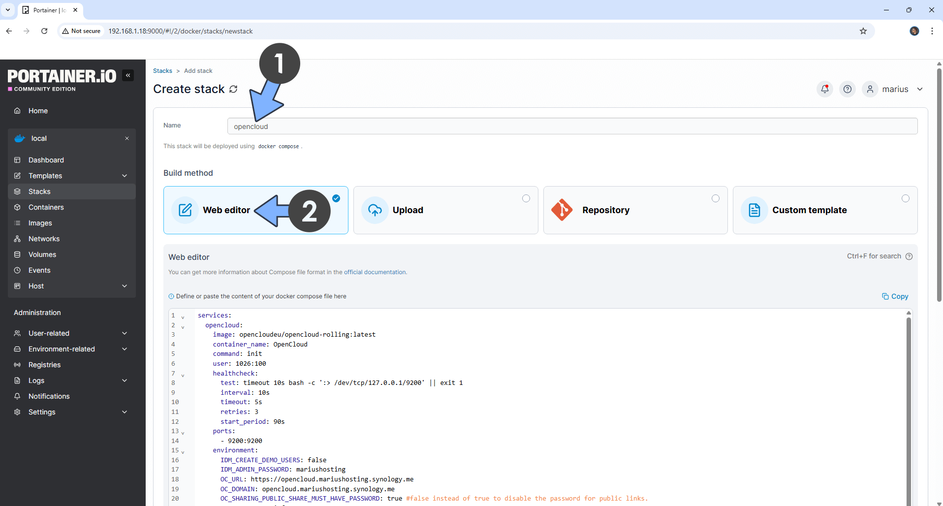 OpenCloud Synology NAS Set up 8