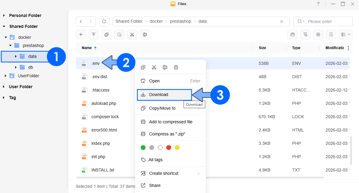 PrestaShop UGREEN NAS Set up 24