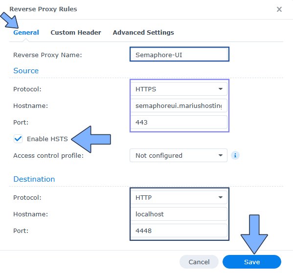 Semaphore UI Synology NAS Set up 3