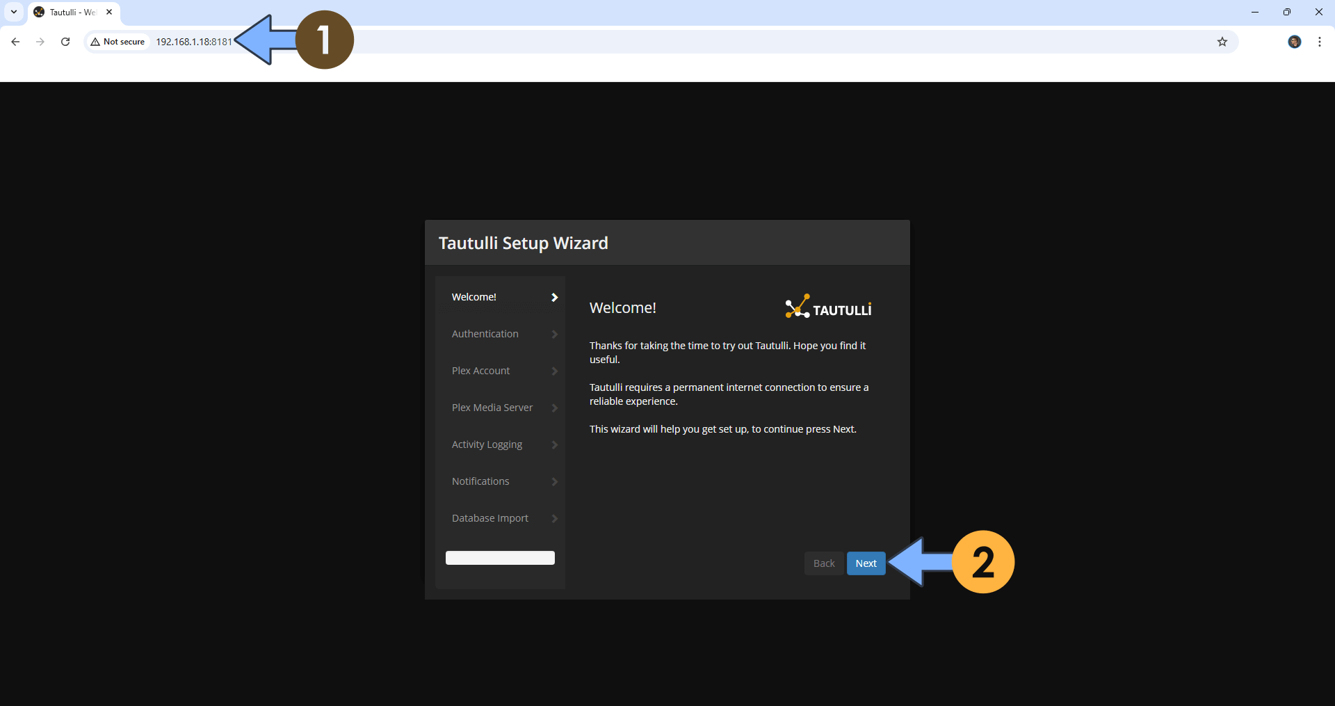 Tautulli UGREEN NAS Set up 4