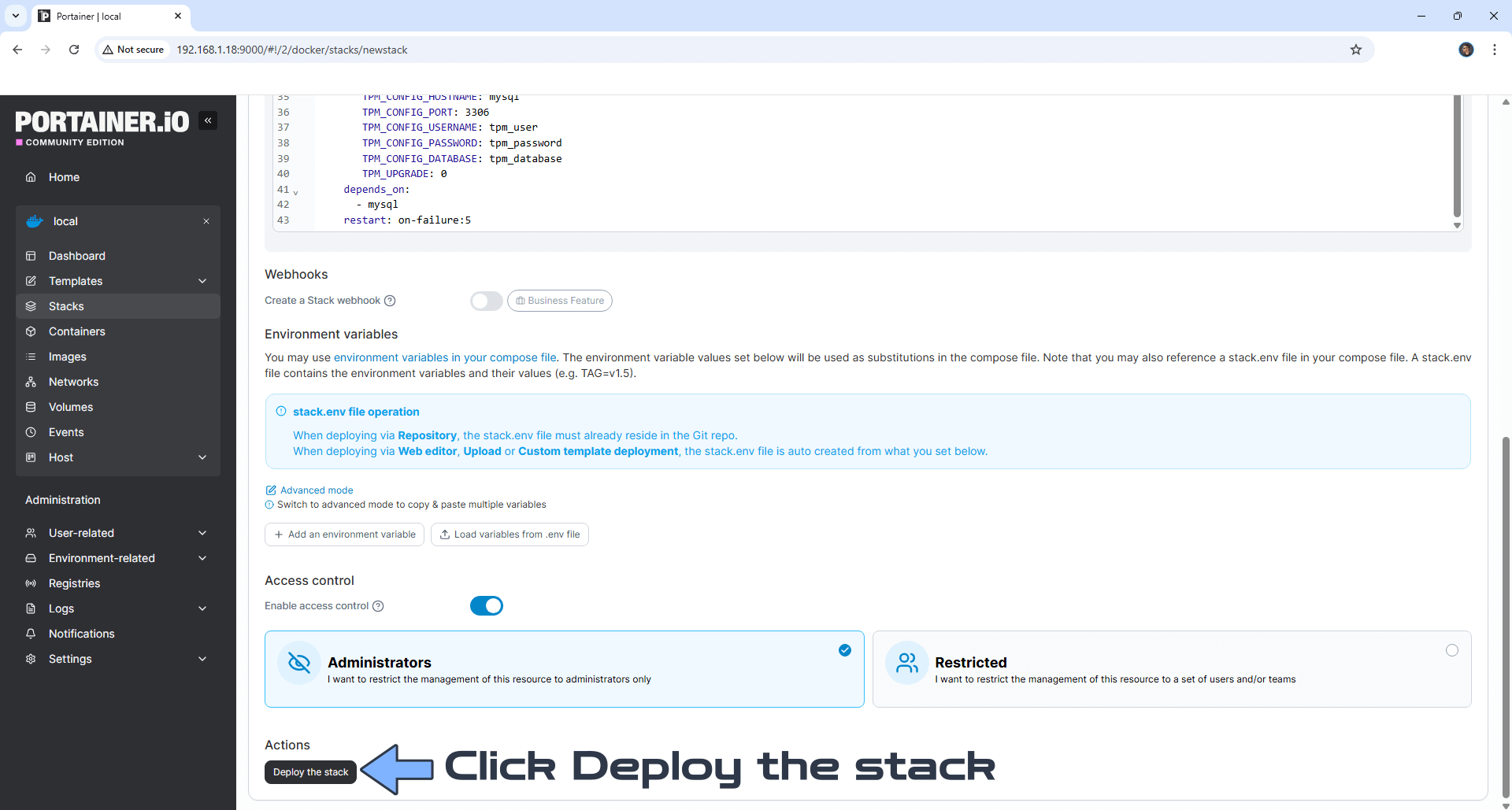 Team Password Manager Synology NAS Set up 10