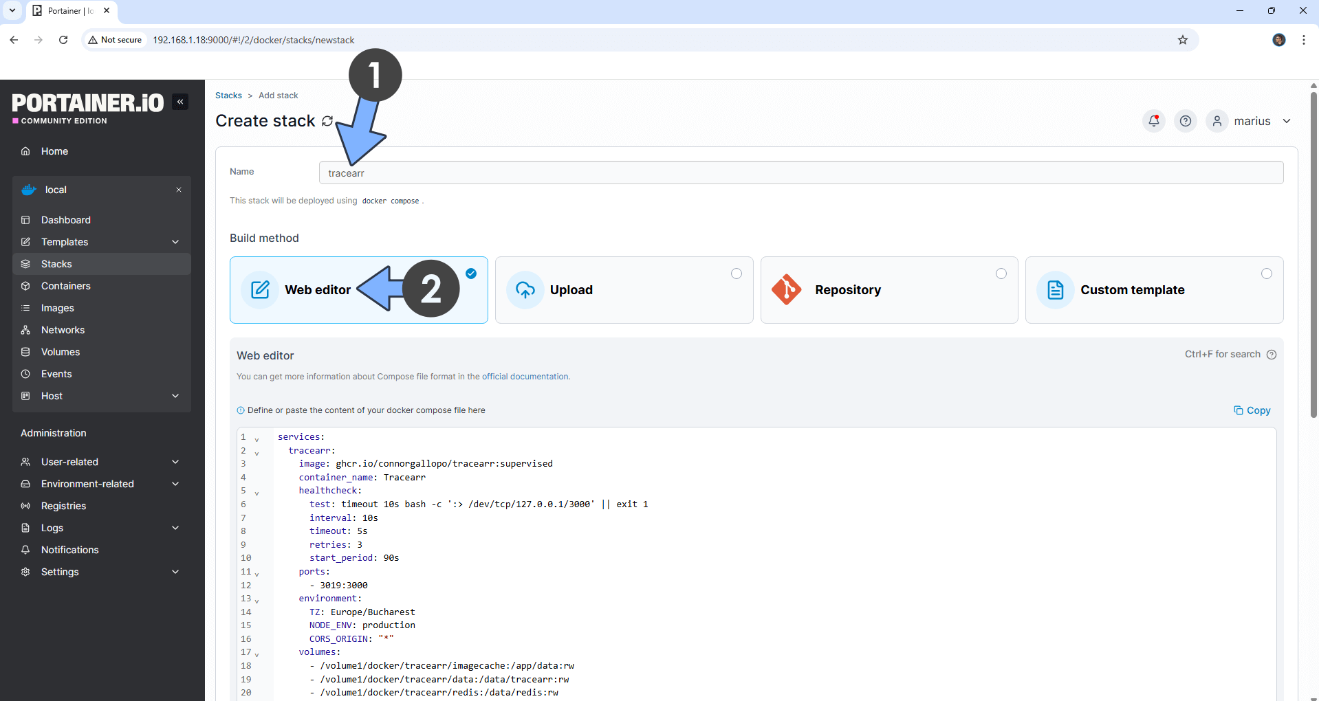 Tracearr Synology NAS Set up 3