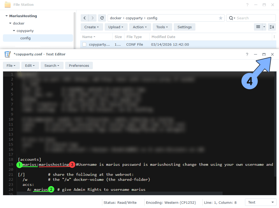 Copyparty Synology NAS Set up 4
