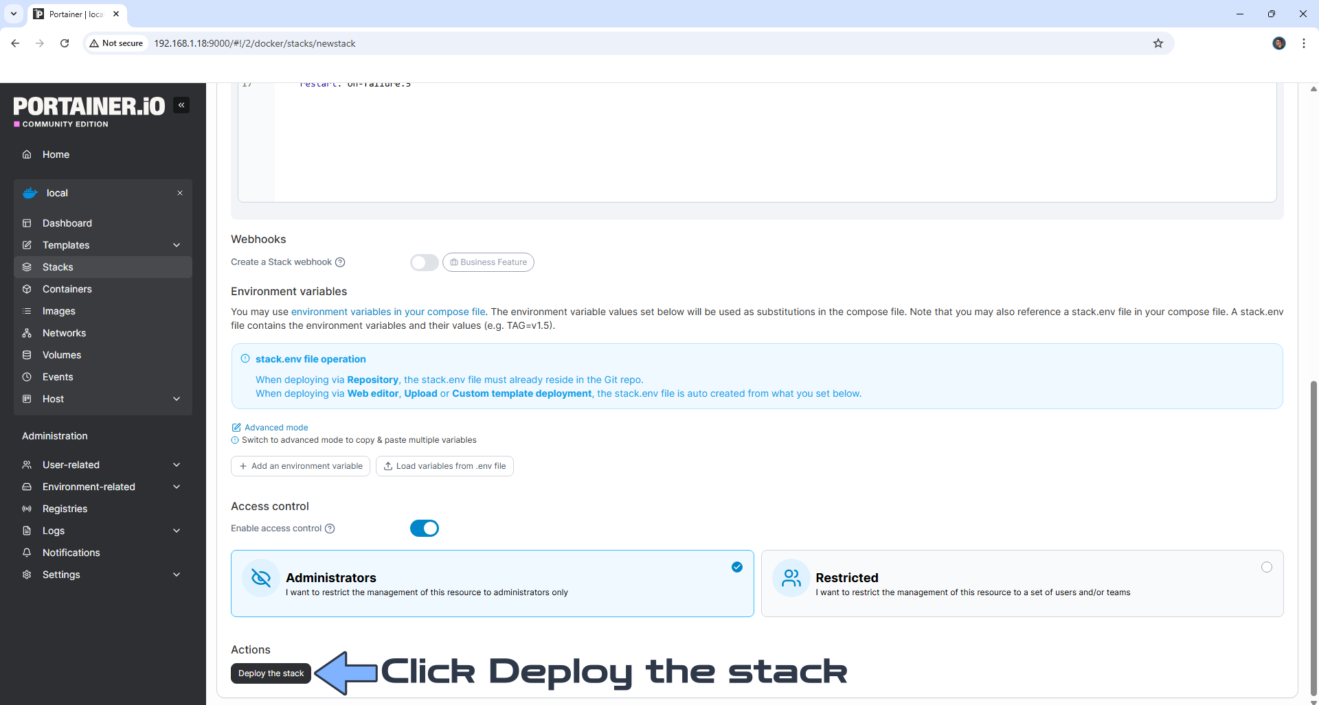 Copyparty UGREEN NAS Set up 6