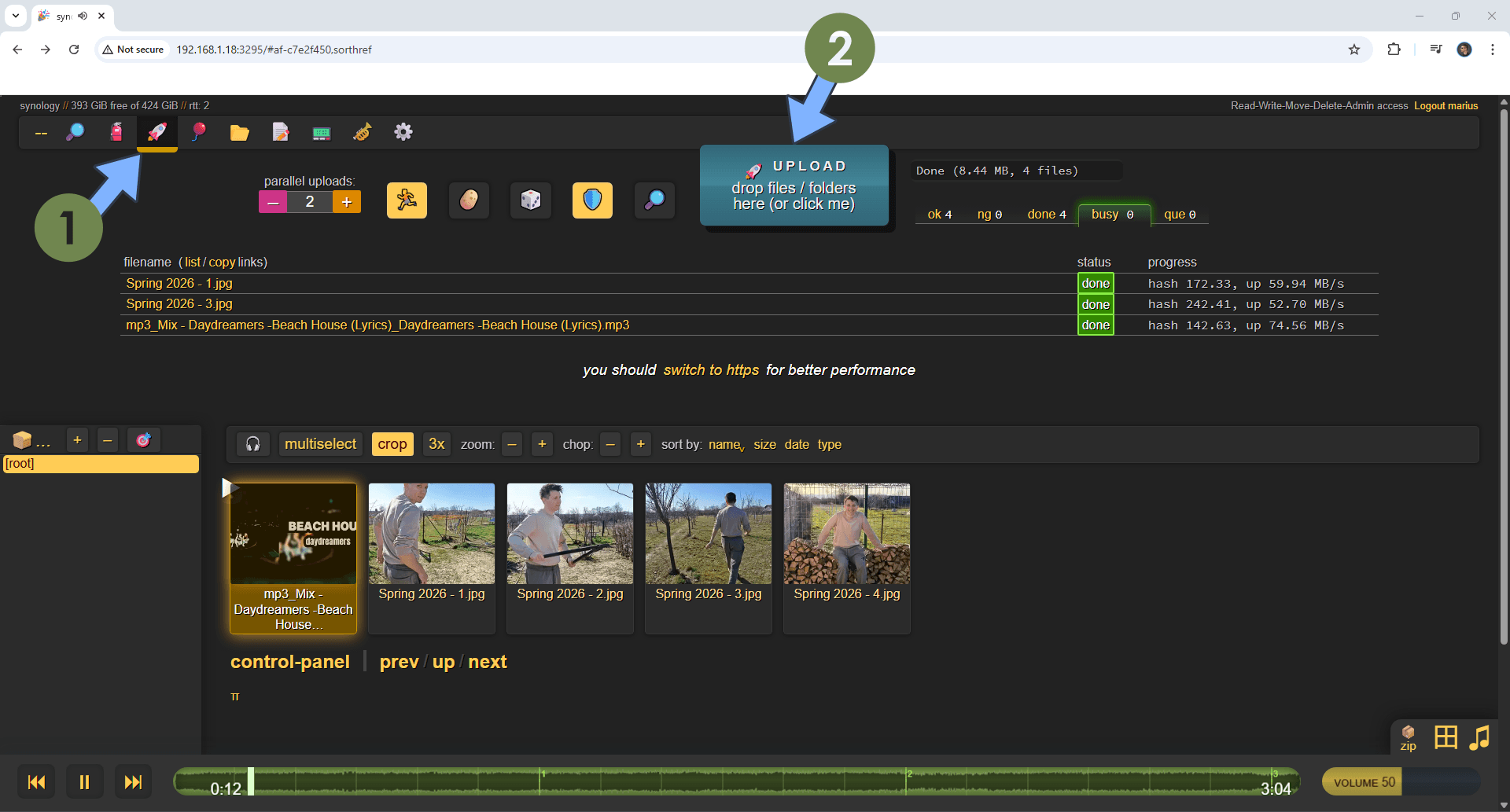 Copyparty UGREEN NAS Set up 8