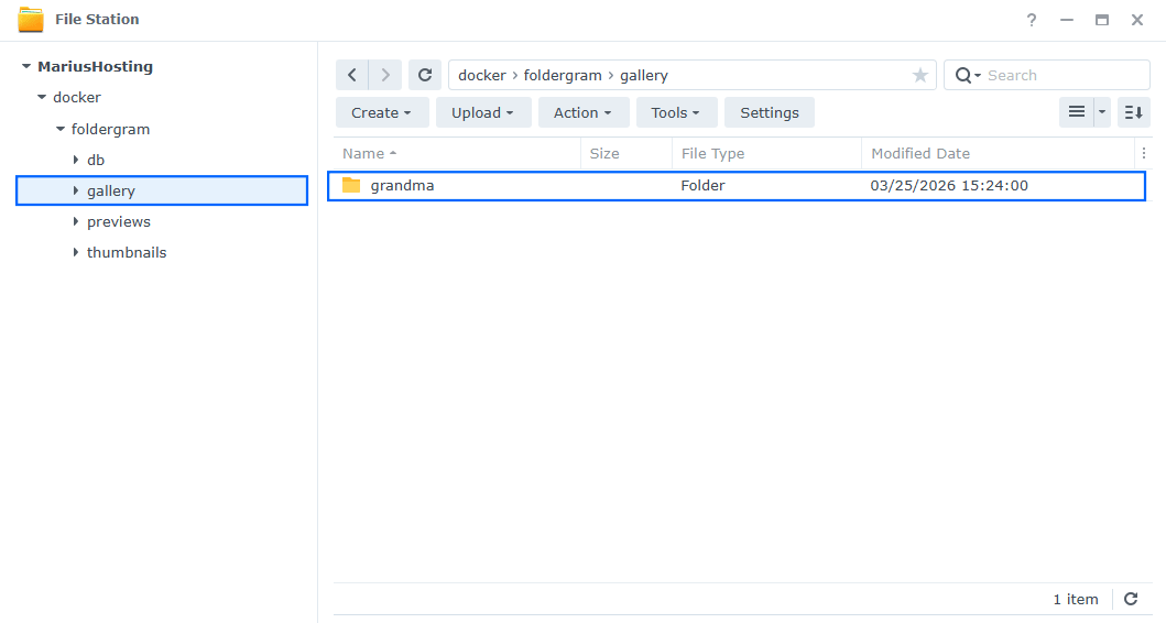 Foldergram Synology NAS Set up 11