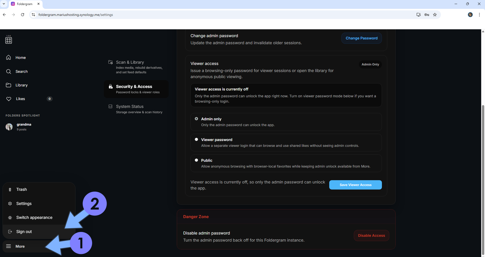 Foldergram Synology NAS Set up 19