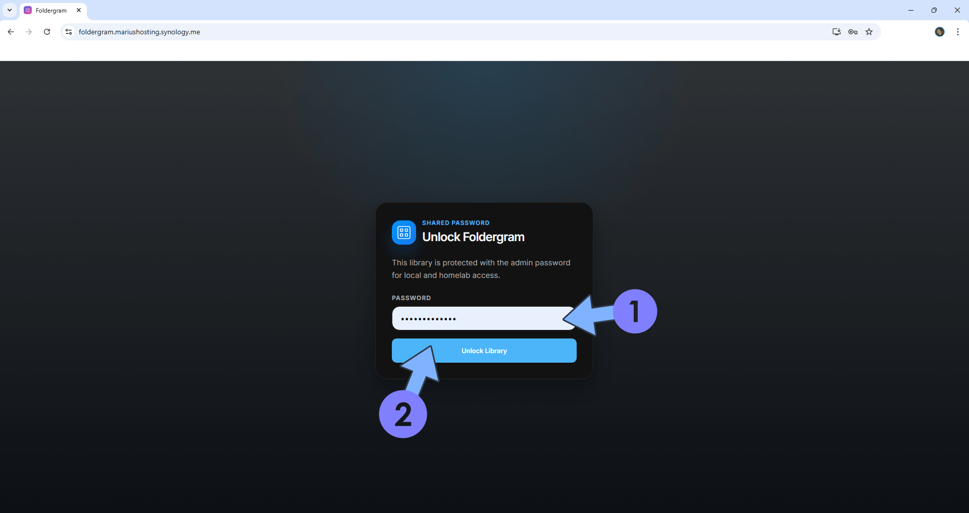 Foldergram Synology NAS Set up 20