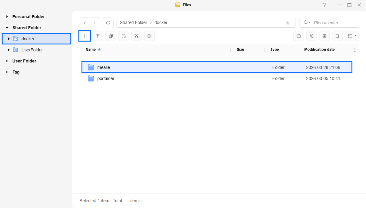 Mealie UGREEN NAS Set up 1